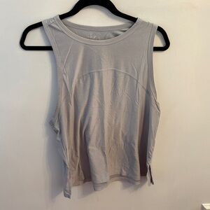 Old Navy Light Gray Scoop Neck Tank Top